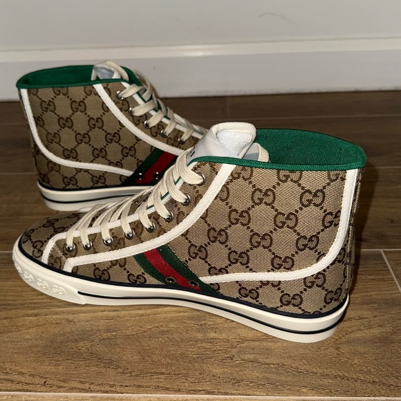 Gucci Monogram High-Top Sneakers - Picture 7 of 10